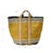 Hello Honey® 24" Mustard Striped Woven Jute Tote with Liner
